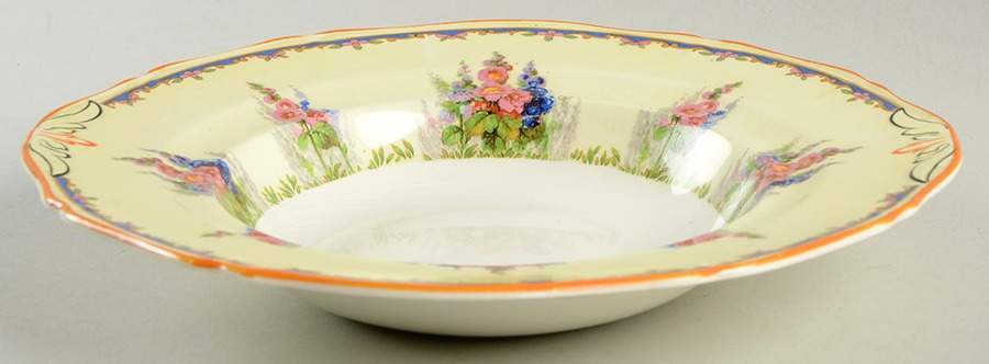 Hollyhock Round Butter No Lid by Alfred Meakin-1
