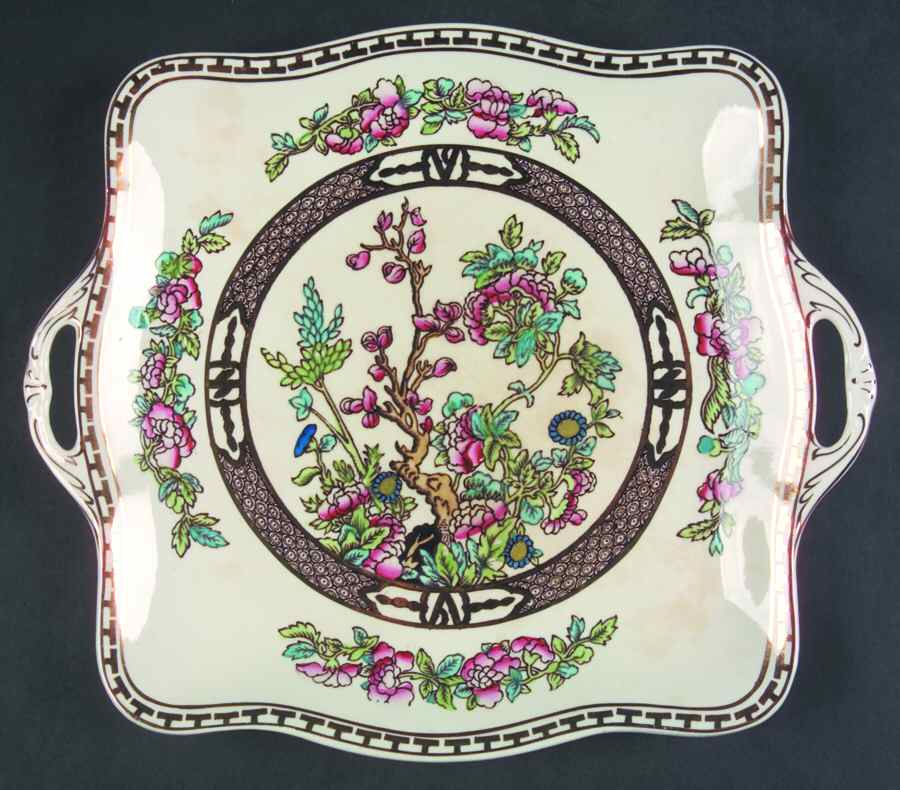 India Tree Square Handled Cake Plate by Alfred Meakin-1