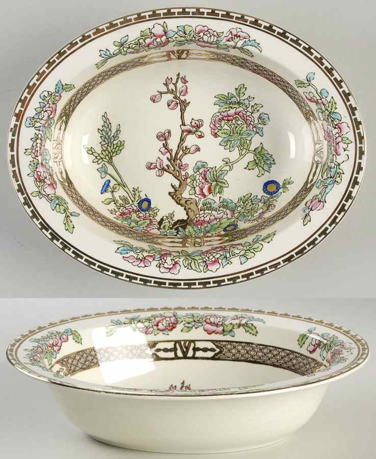 India Tree 9" Oval Vegetable Bowl by Alfred Meakin-1