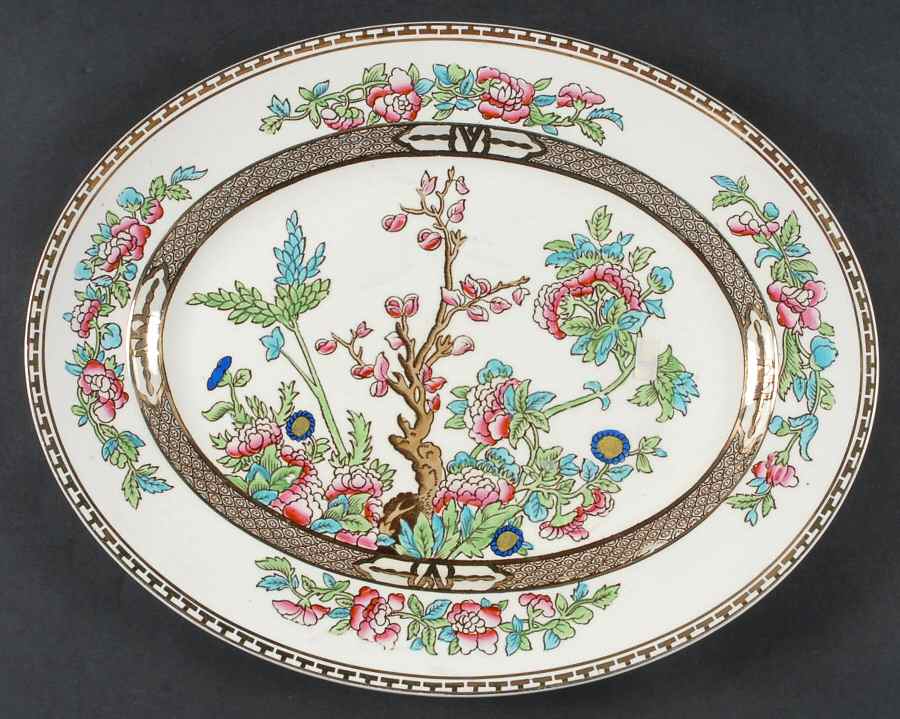 India Tree 14" Oval Serving Platter by Alfred Meakin-1