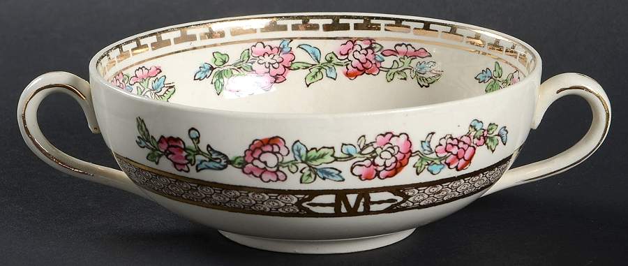 India Tree Flat Cream Soup Bowl by Alfred Meakin-1