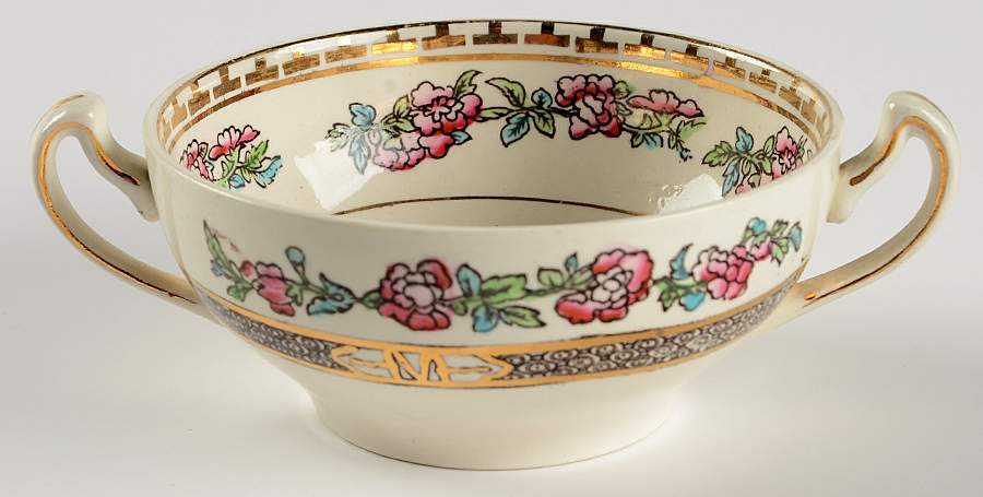 India Tree Flat Cream Soup Bowl by Alfred Meakin-1