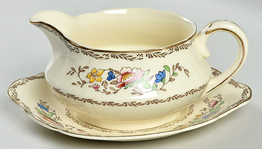 Jerome Gravy Boat & Underplate by Alfred Meakin-1