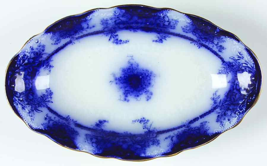 Kelvin (Flow Blue) Relish/Gravy Underplate by Alfred Meakin-1