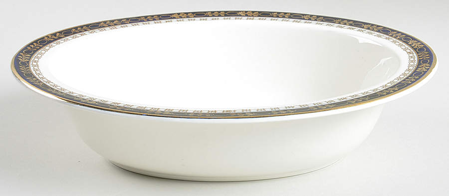 Kingsdale Cobalt Blue 9" Oval Vegetable Bowl by Alfred Meakin-1