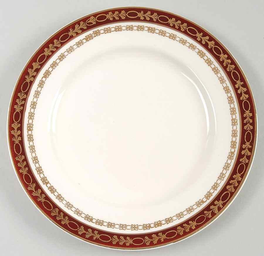 Kingsdale Maroon (Cream) Bread & Butter Plate by Alfred Meakin-1