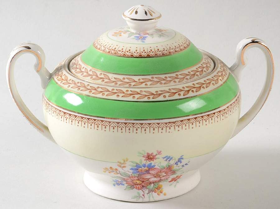 Landringham Sugar Bowl & Lid by Alfred Meakin-1