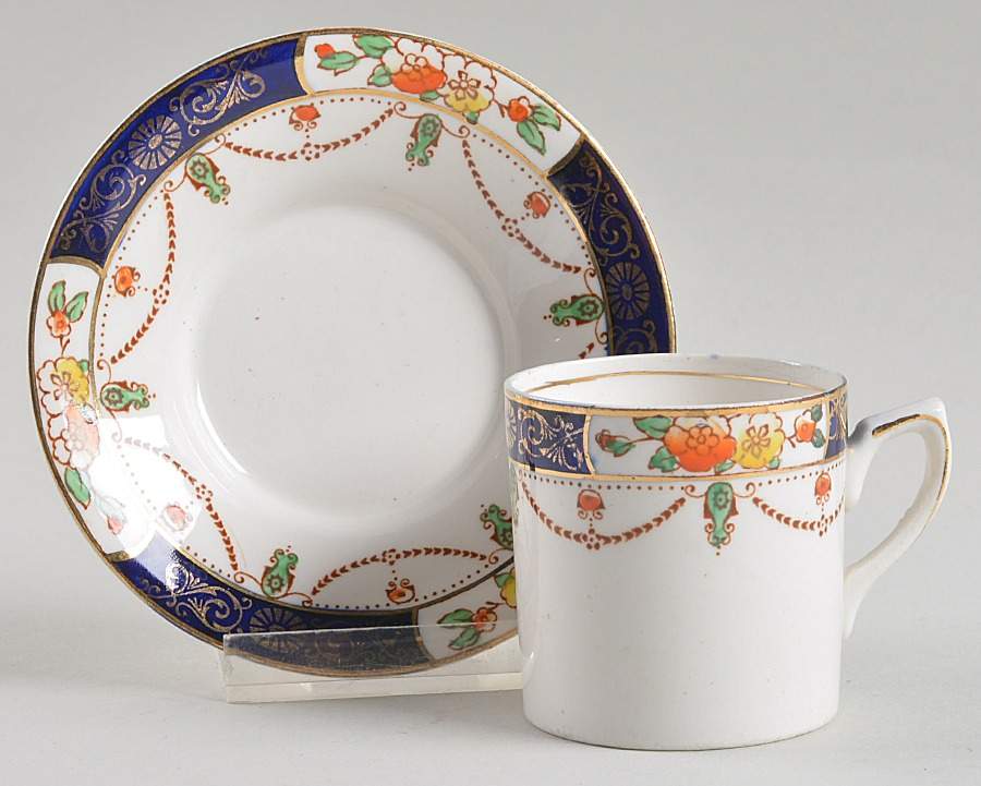 Solway Flat Demitasse Cup & Saucer Set by Alfred Meakin-1