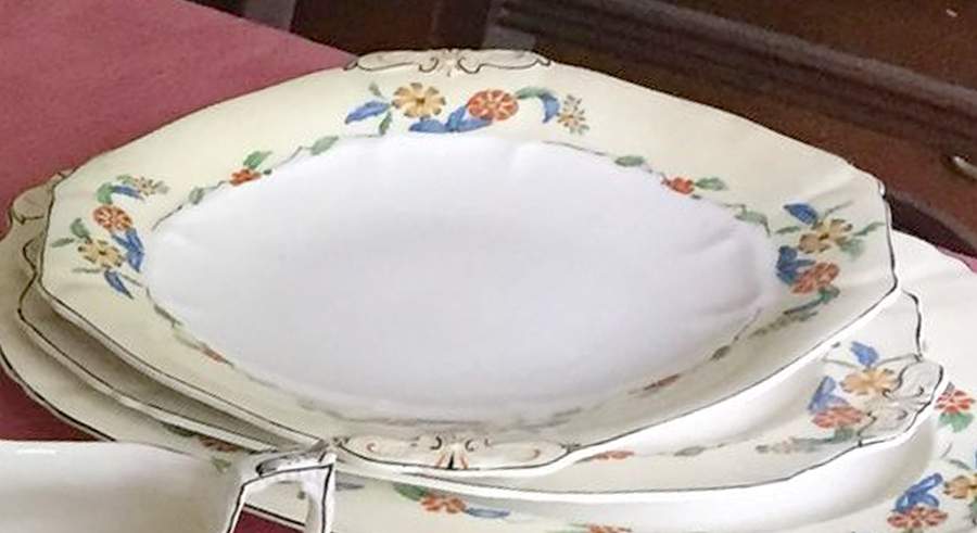 MEA22 Square Cake Plate by Alfred Meakin-1