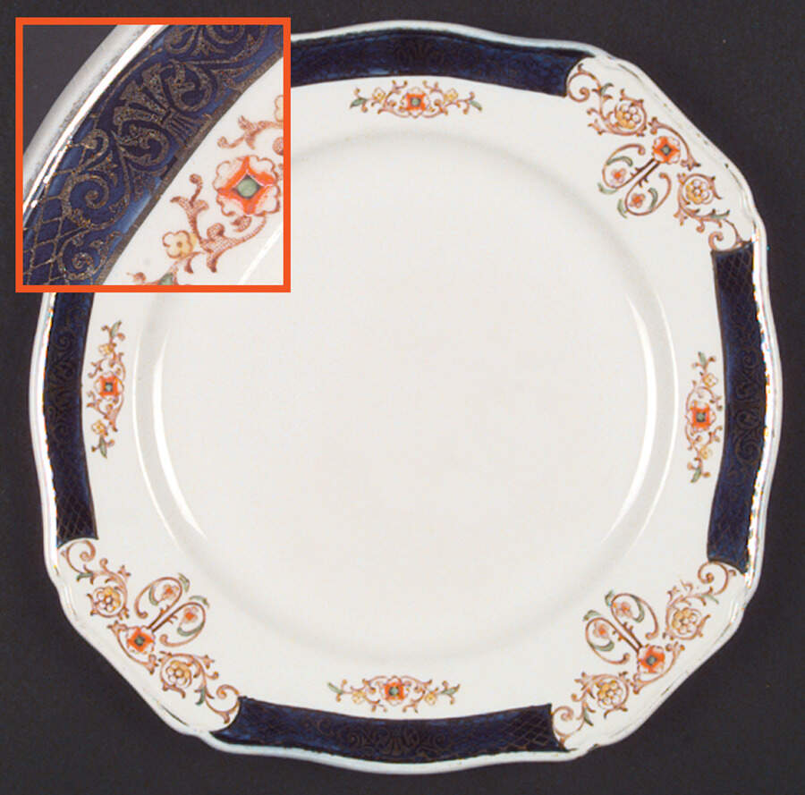 Golden Glory Square Salad Plate by Alfred Meakin-1