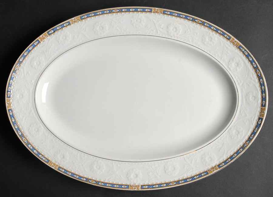 MEA7 14" Oval Serving Platter by Alfred Meakin-1