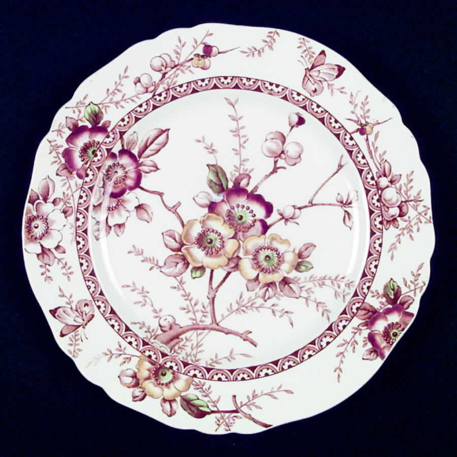Medway Rust Brown Multicolor Luncheon Plate by Alfred Meakin-1