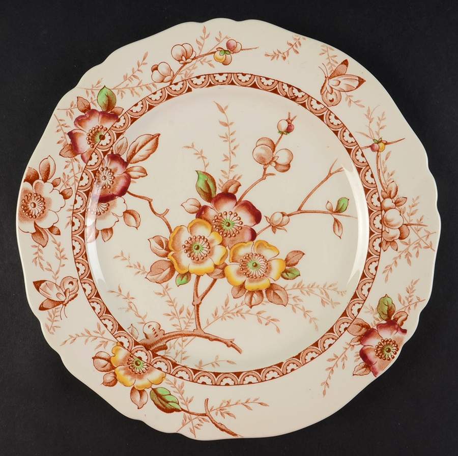 Medway Rust Brown Multicolor Dinner Plate by Alfred Meakin-1
