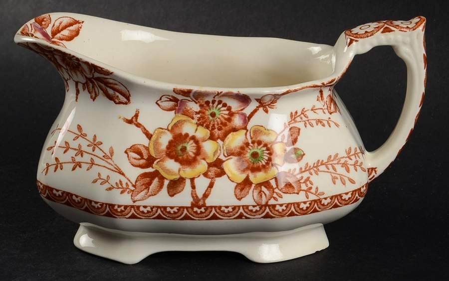 Medway Rust Brown Multicolor Creamer by Alfred Meakin-1