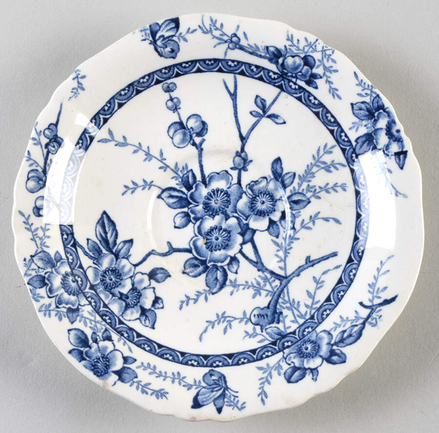 Medway Decor All Blue Saucer for Flat Cup by Alfred Meakin-1