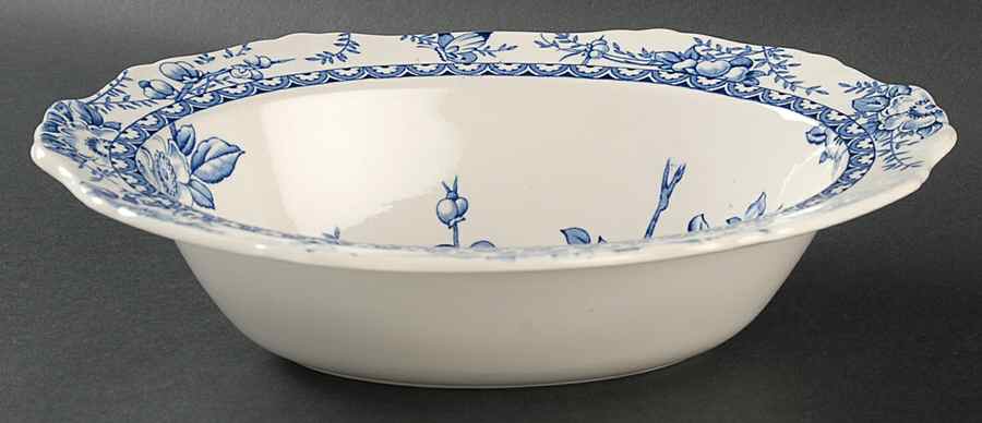 Medway Decor All Blue 10" Oval Vegetable Bowl by Alfred Meakin-1