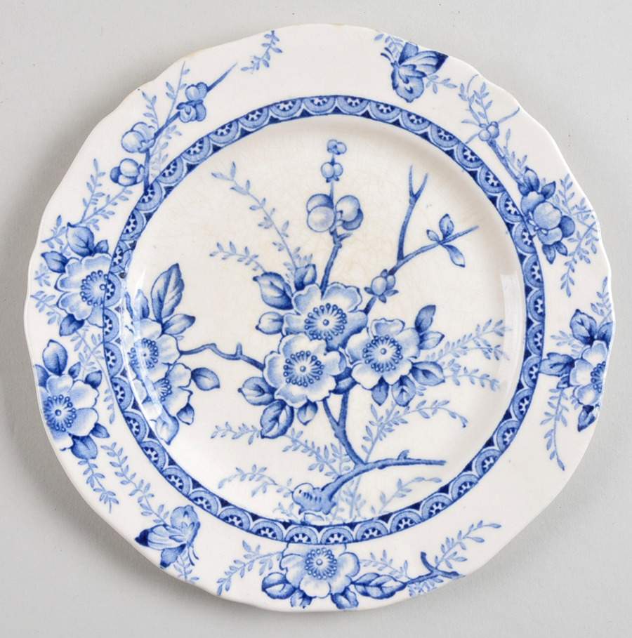 Medway Decor All Blue Bread & Butter Plate by Alfred Meakin-1