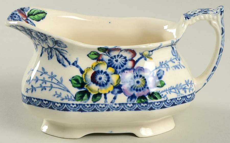 Medway Decor Blue Multicolor Creamer by Alfred Meakin-1