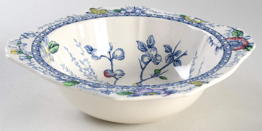 Medway Decor Blue Multicolor 8" Round Vegetable Bowl by Alfred Meakin-1
