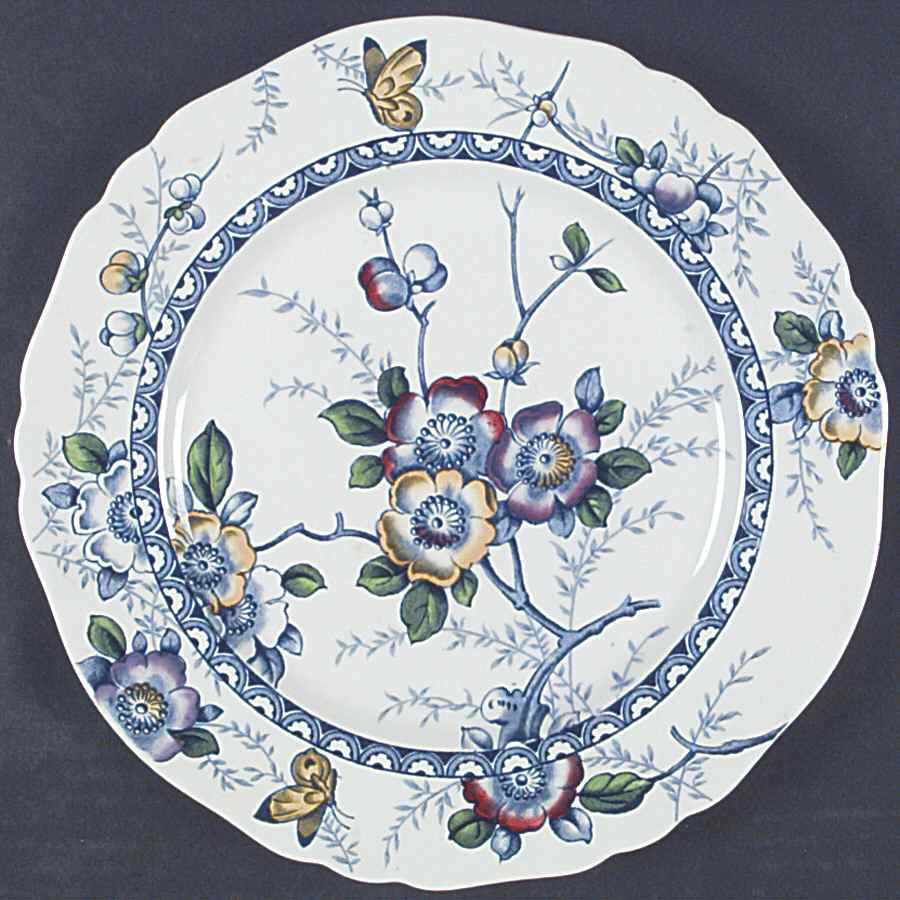 Medway Decor Blue Multicolor Dinner Plate by Alfred Meakin-1