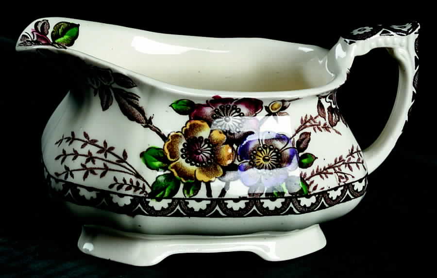 Medway Decor Dark Brown Multicolor Creamer by Alfred Meakin-1