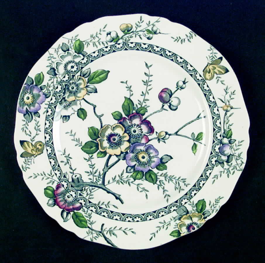 Medway Decor Green Multicolor Dinner Plate by Alfred Meakin-1