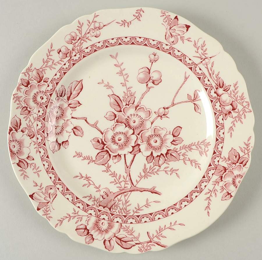 Medway Decor Pink Luncheon Plate by Alfred Meakin-1