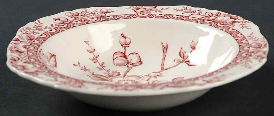 Medway Decor Pink Rim Fruit/Dessert (Sauce) Bowl by Alfred Meakin-1