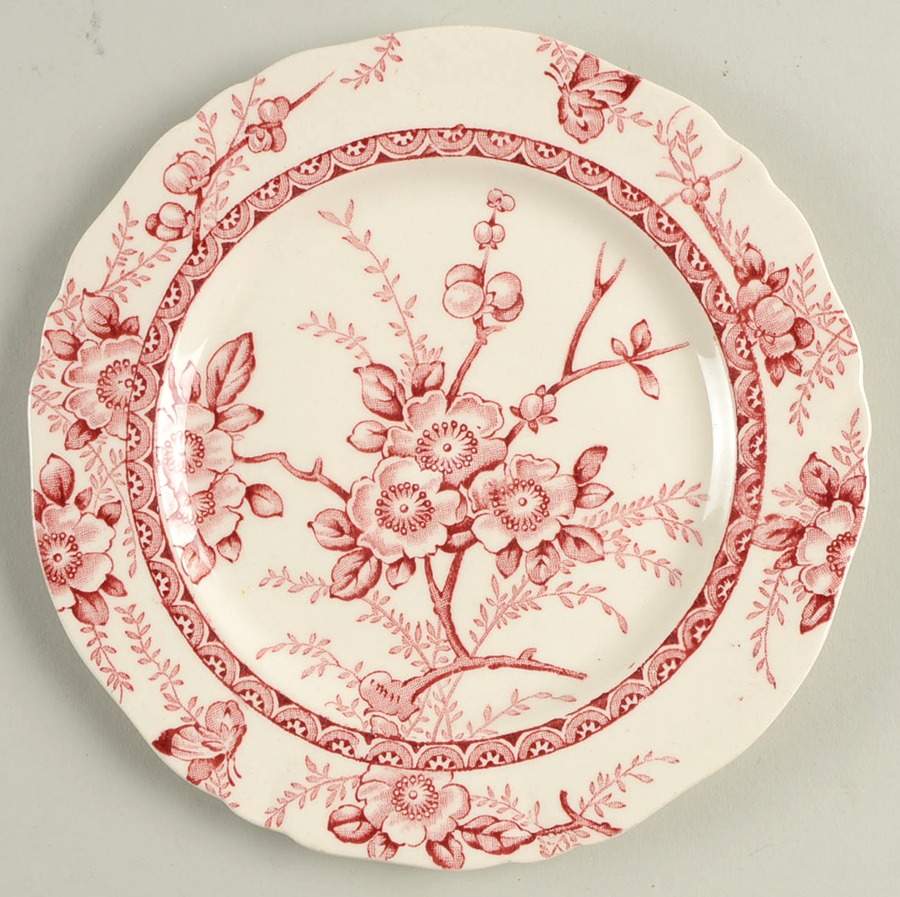 Medway Decor Pink Bread & Butter Plate by Alfred Meakin-1