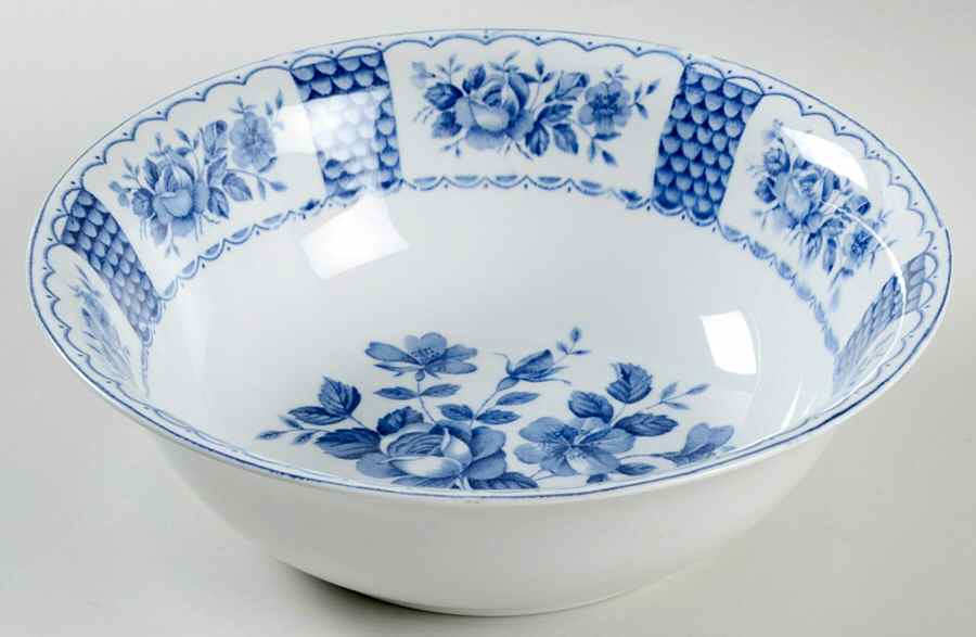 Melody  Blue 8" Round Vegetable Bowl by Alfred Meakin-1