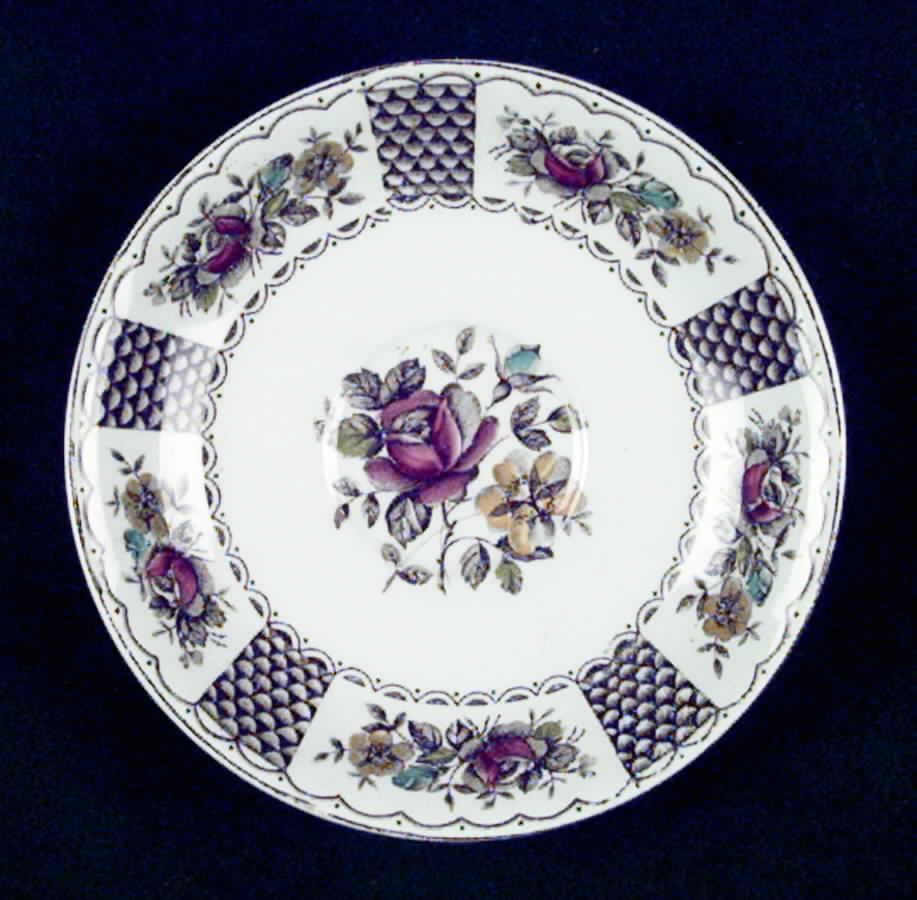 Melody Brown Multicolor Saucer by Alfred Meakin-1
