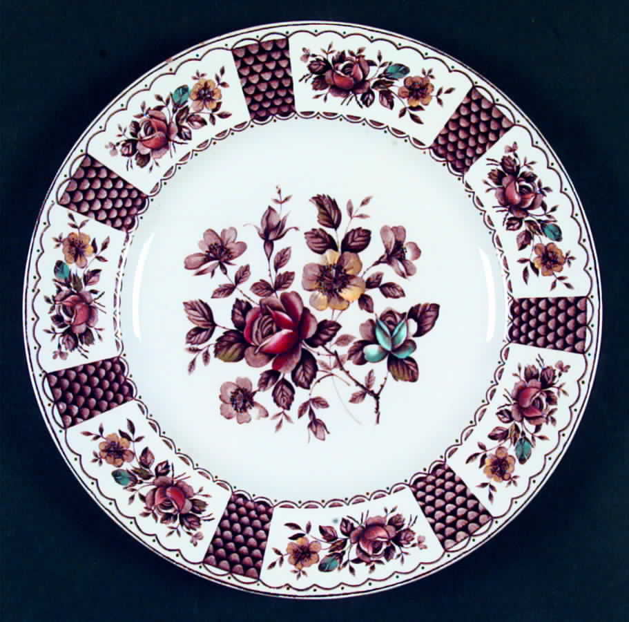 Melody Brown Multicolor Dinner Plate by Alfred Meakin-1