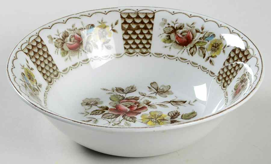 Melody Brown Multicolor Coupe Cereal Bowl by Alfred Meakin-1