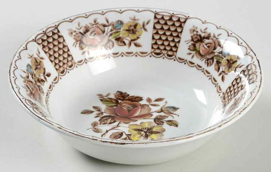 Melody Brown Multicolor Fruit/Dessert (Sauce) Bowl by Alfred Meakin-1