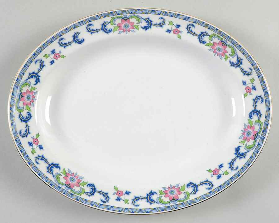 Mentone 10" Oval Serving Platter by Alfred Meakin-1