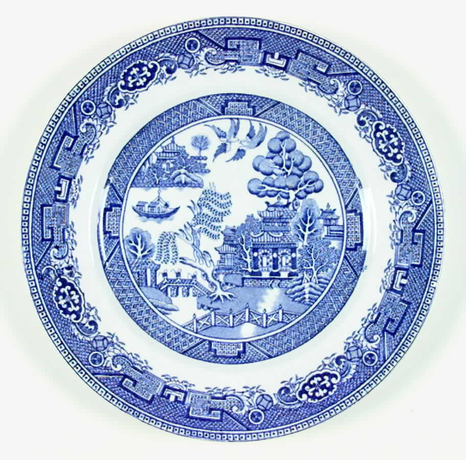 Old Willow Blue (No Trim) Dinner Plate by Alfred Meakin-1