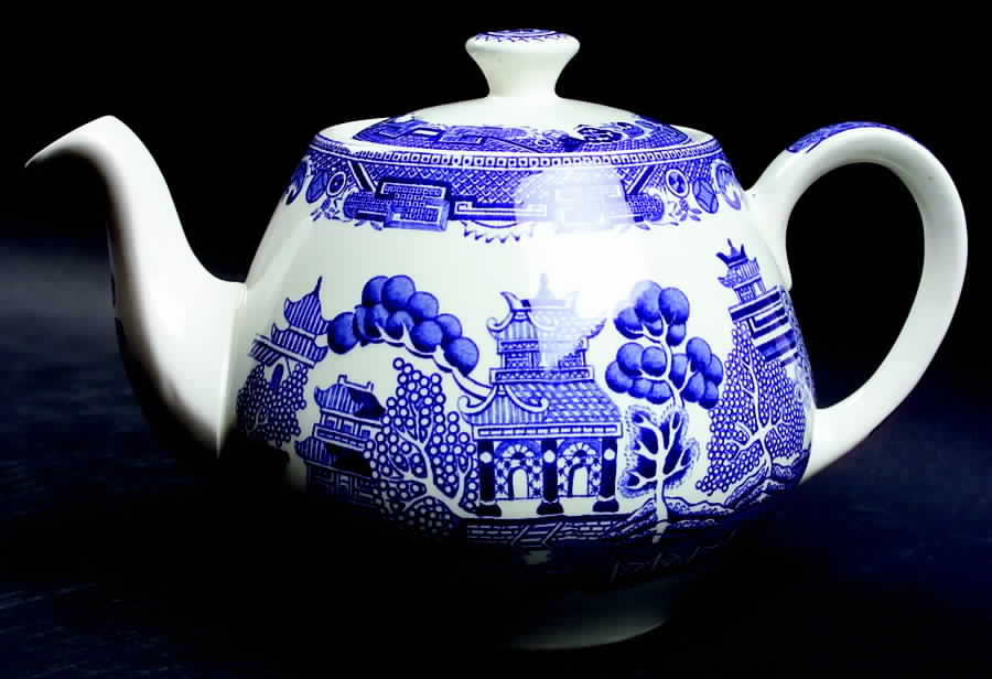 Old Willow Blue (No Trim) Teapot & Lid by Alfred Meakin-1
