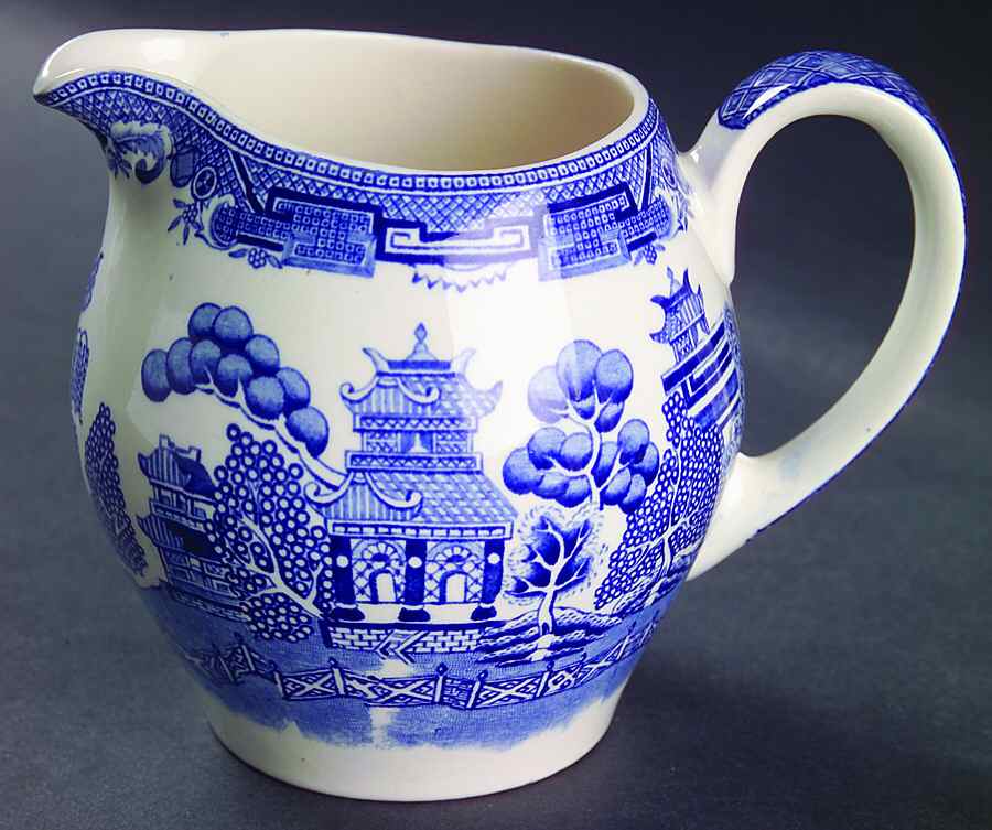 Old Willow Blue (No Trim) 16 Oz Pitcher by Alfred Meakin-1