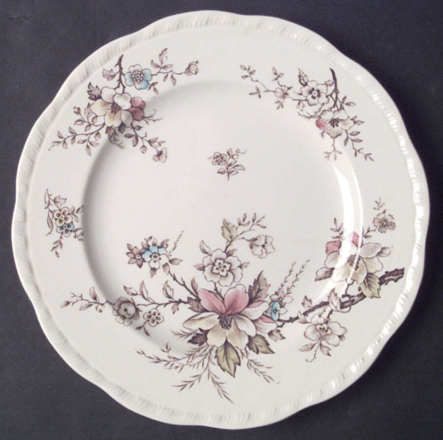 Orient Brown Multicolor Dinner Plate by Alfred Meakin-1