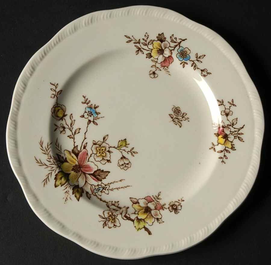Orient Brown Multicolor Bread & Butter Plate by Alfred Meakin-1