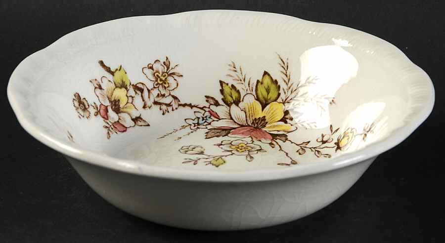 Orient Brown Multicolor Fruit/Dessert (Sauce) Bowl by Alfred Meakin-1