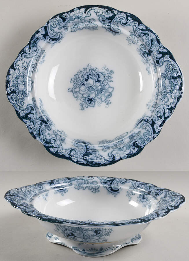 Ormonde Blue Green Round Vegetable No Lid by Alfred Meakin-1