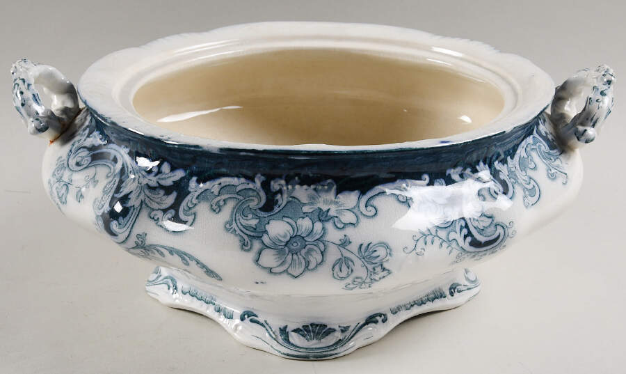 Ormonde Blue Green Tureen No Lid by Alfred Meakin-1