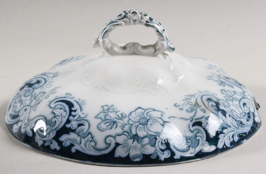 Ormonde Blue Green Lid for Tureen by Alfred Meakin-1