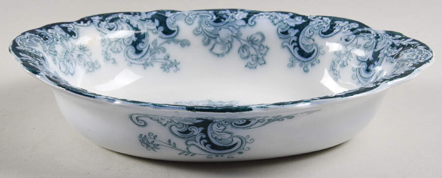 Ormonde Blue Green 8" Oval Vegetable Bowl by Alfred Meakin-1