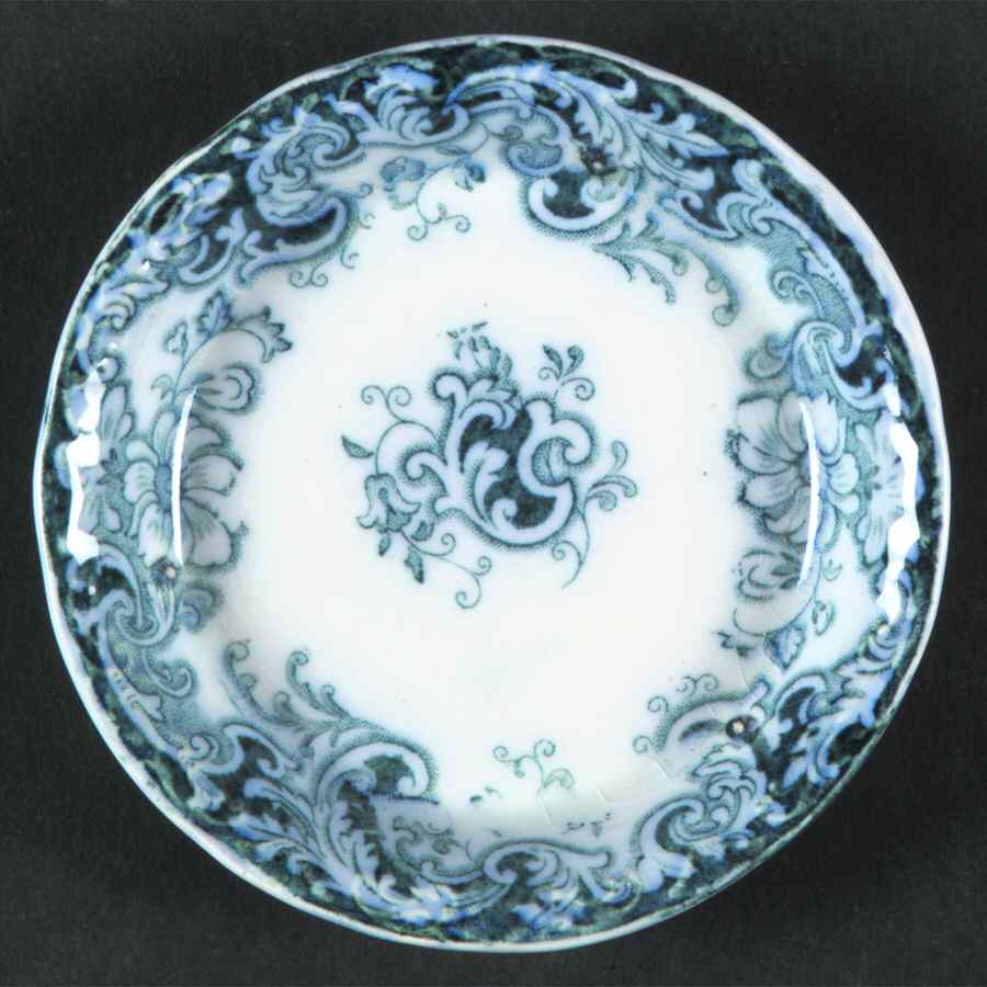 Ormonde Blue Green Butter Pat by Alfred Meakin-1