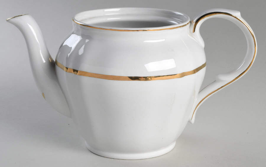 Perfection Gold Teapot No Lid by Alfred Meakin-1