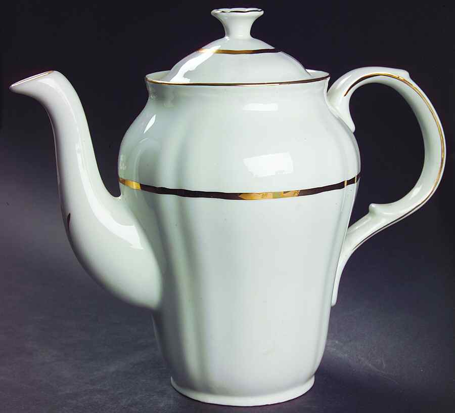 Perfection Gold Coffee Pot & Lid by Alfred Meakin-1