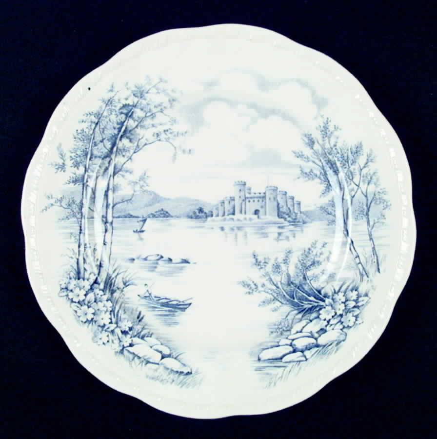 Queens Castle Blue Dinner Plate by Alfred Meakin-1