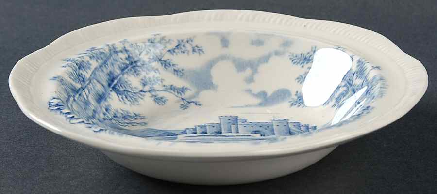 Queens Castle Blue Rim Cereal Bowl by Alfred Meakin-1